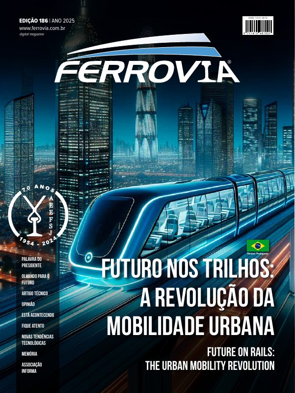 Capa da Revista Ferrovia — Edição 186